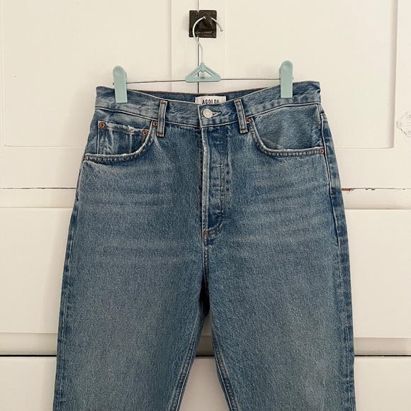 AGOLDE Riley High Rise Straight Crop Jeans in Blue Haven Size 27 - Picture 4 of 9